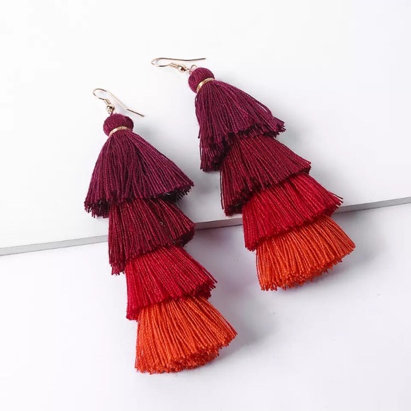 Zara Jewelry - Beautiful pair of Zara tassel Silk Earrings